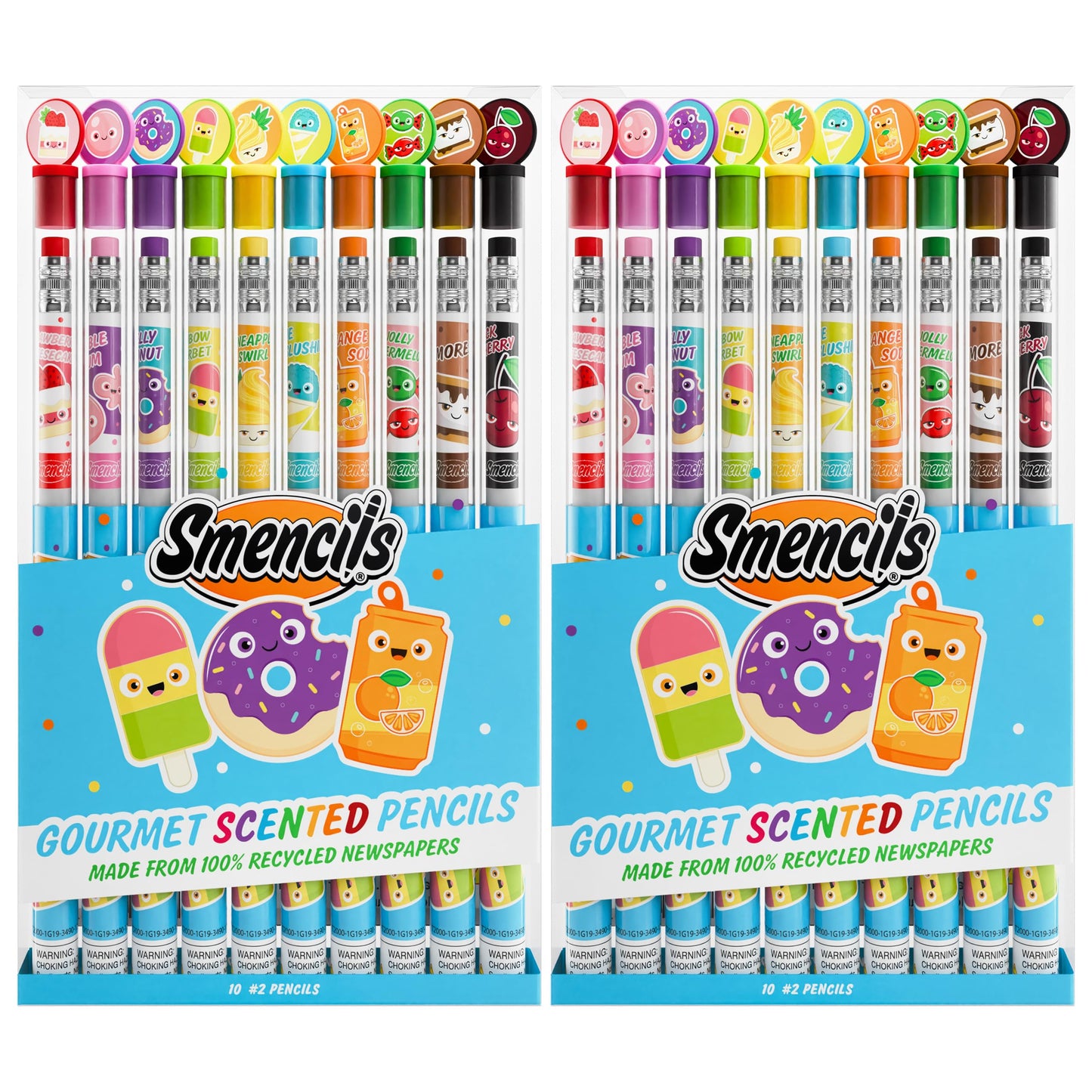 Scentco Graphite Smencils (2 Pack) – Gourmet Scented HB #2 Pencils, 20 Count