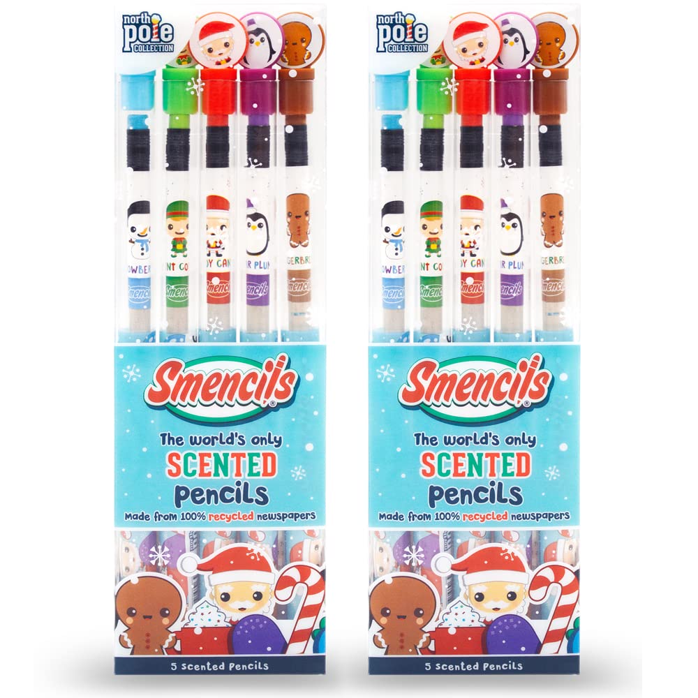 Scentco Holiday Smencils (2 Pack) – HB No.2 Scented Pencils for Kids | Stocking Stuffers & Classroom Rewards