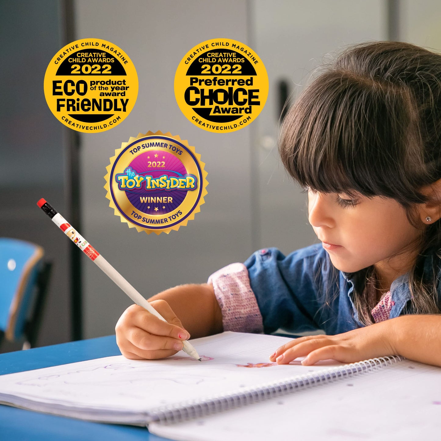 Scentco Holiday Smencils Cylinder HB2 – 50 Gourmet Scented Pencils for Kids