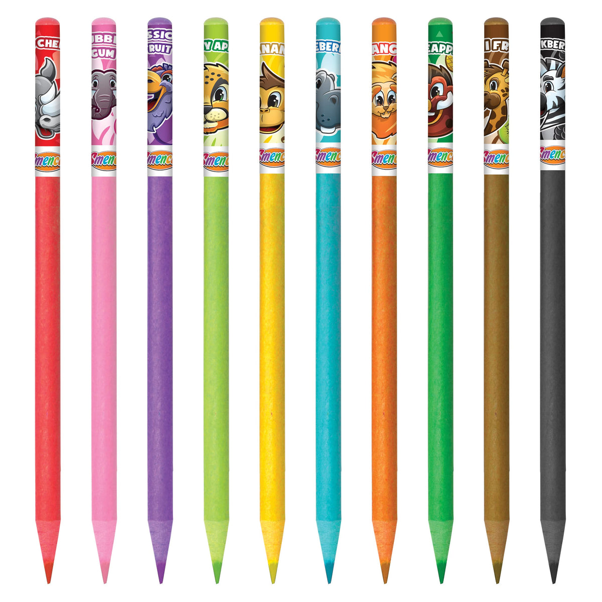 Scentco Safari Smencils - Gourmet Scented Colored Pencils (10 Count) - Recycled Newspaper
