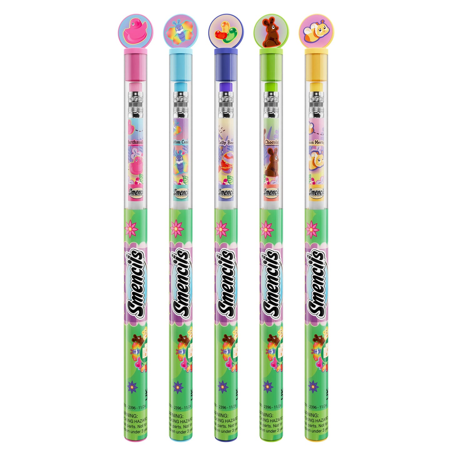 Scentco Spring Smencils - HB2 Scented Pencils, 5 Count | Recycled Newspaper School Supplies