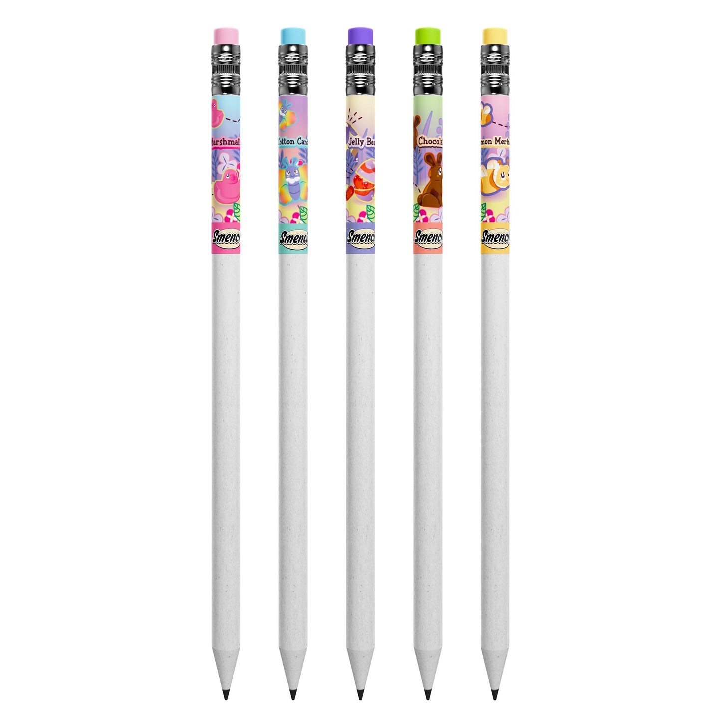 Scentco Spring Smencils - HB2 Scented Pencils, 5 Count | Recycled Newspaper School Supplies