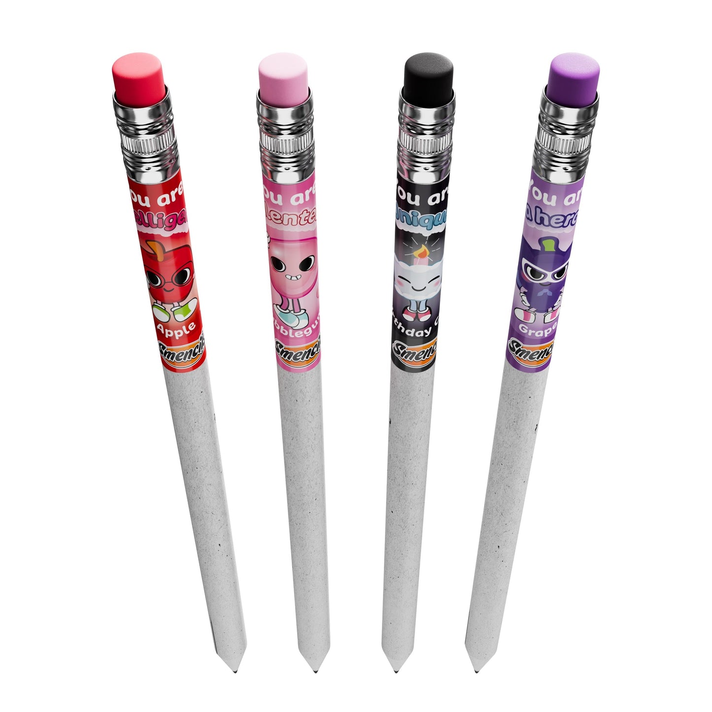 Smencils Sugar Star Scented Pencils – 4 Pack, HB #2, Recycled Newspaper | Scentco
