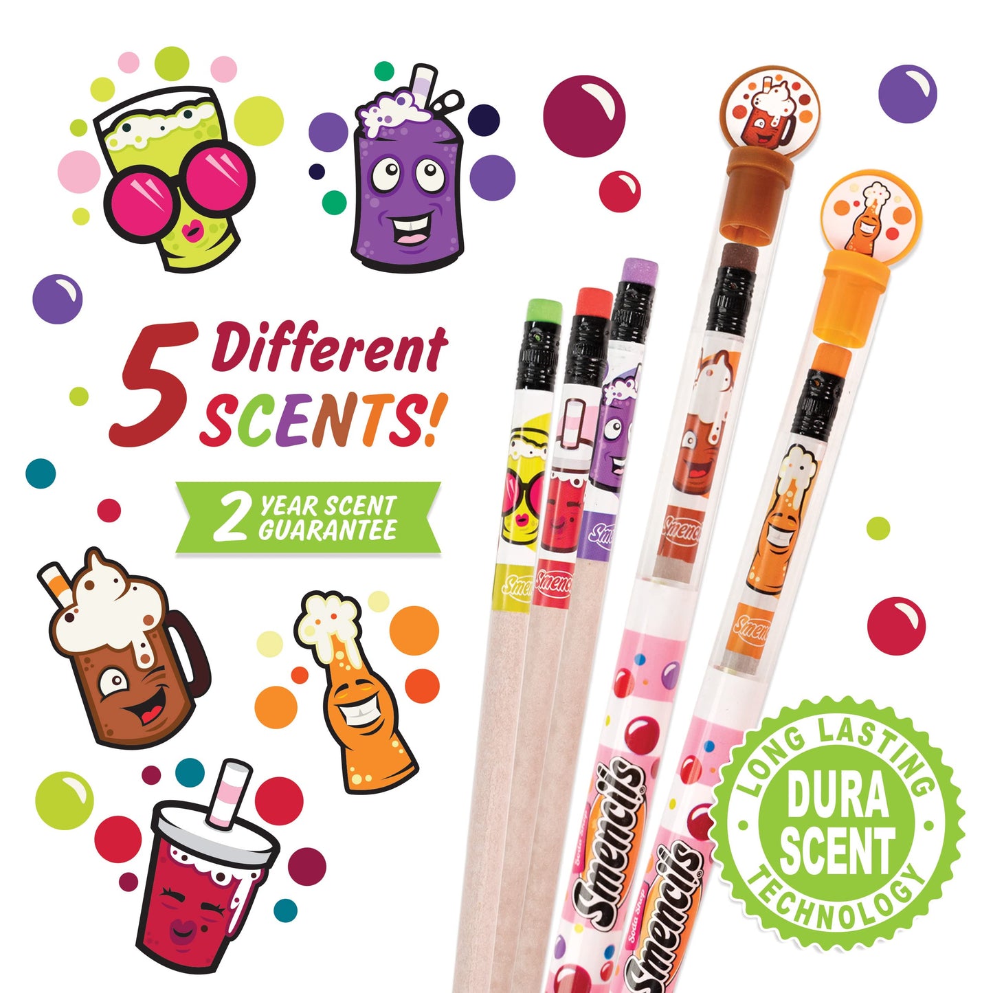 Scentco Smencils SODA Shop – Gourmet Scented Pencils (5 Count)