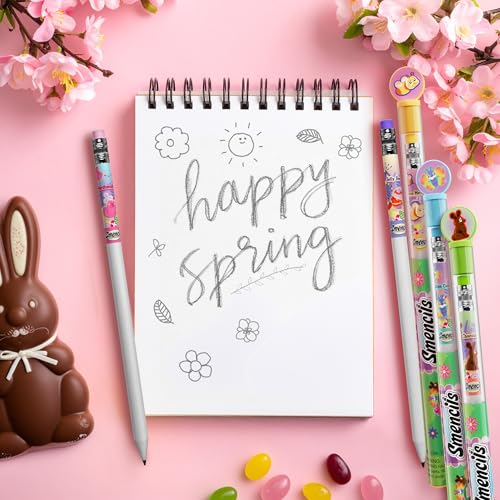 Scentco Spring Smencils - HB2 Scented Pencils, 5 Count | Recycled Newspaper School Supplies