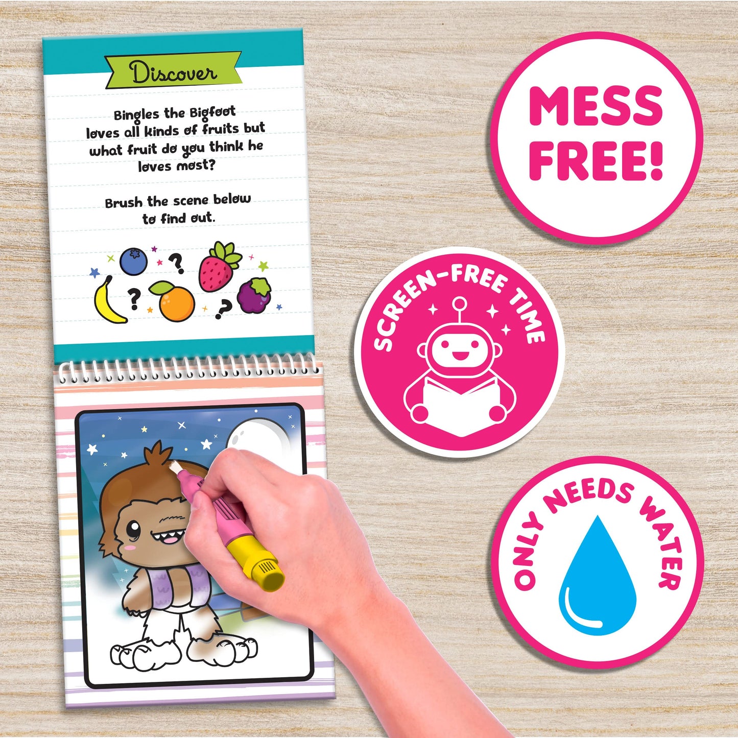 Scentco Water Magic: Patented Gourmet Scented Reusable Water Reveal Activity Books - Cosmic Adventure & Creatures