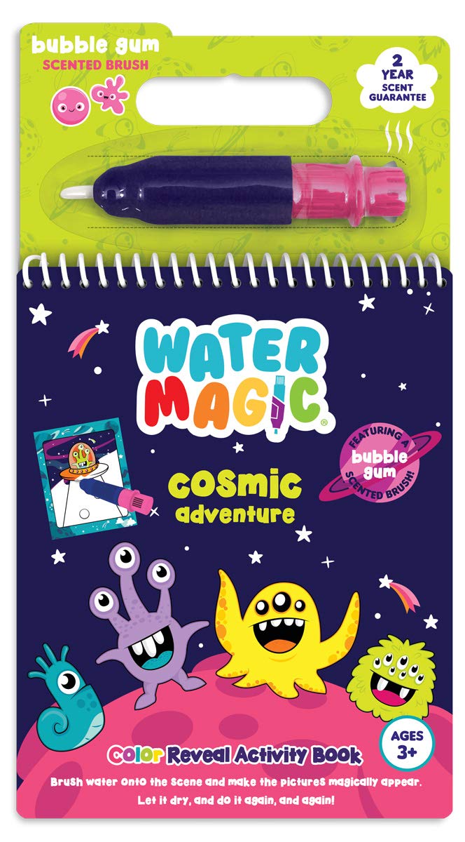 Scentco Water Magic: Patented Gourmet Scented Reusable Water Reveal Activity Books - Cosmic Adventure & Creatures