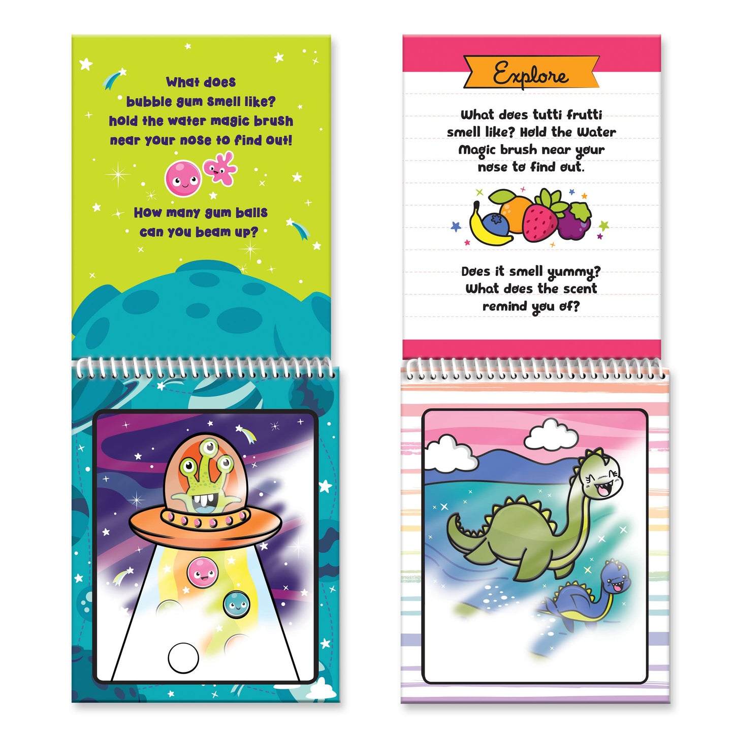 Scentco Water Magic: Patented Gourmet Scented Reusable Water Reveal Activity Books - Cosmic Adventure & Creatures