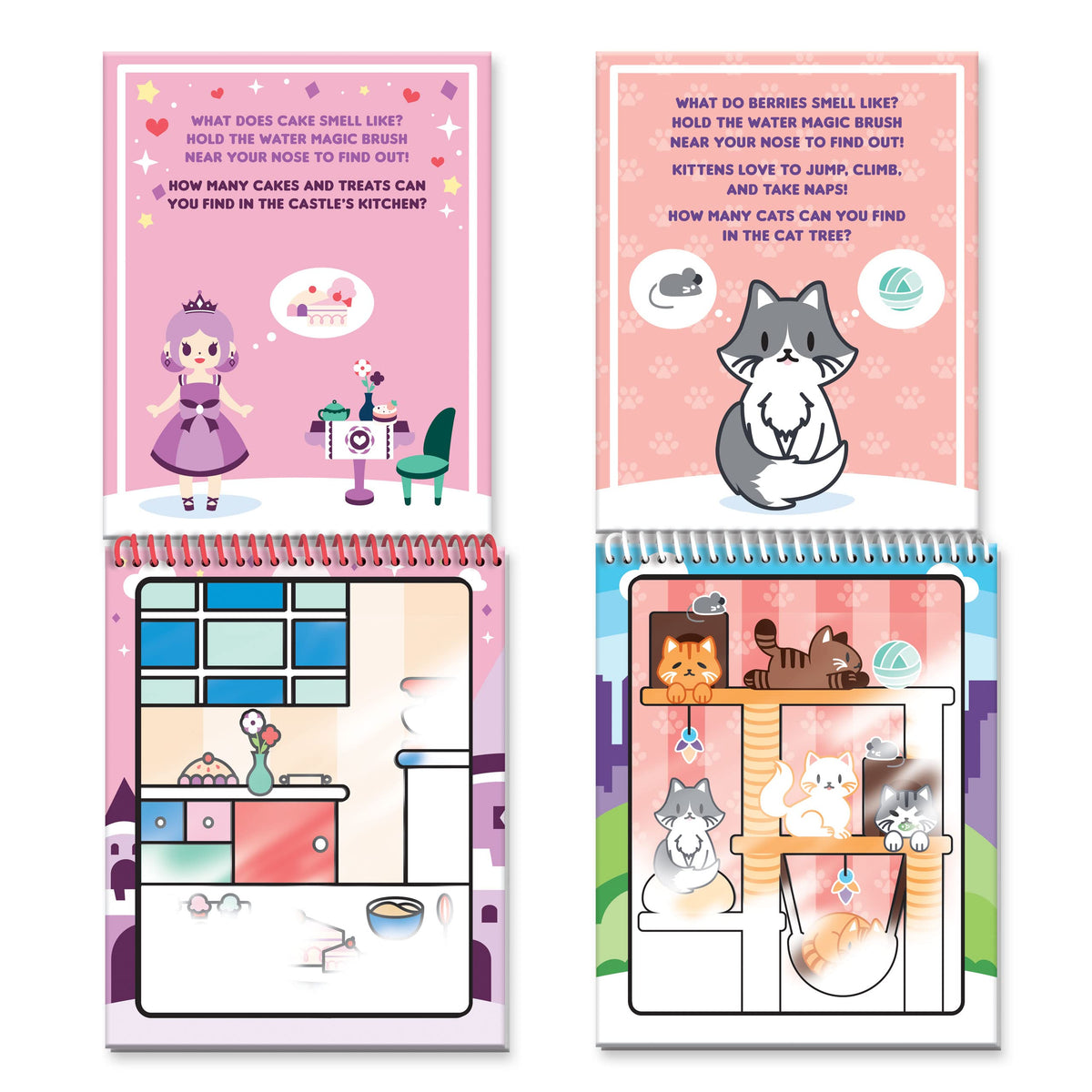 Water Magic by Scentco — Reusable Water Reveal Books (Unicorn & Pet Paradise)