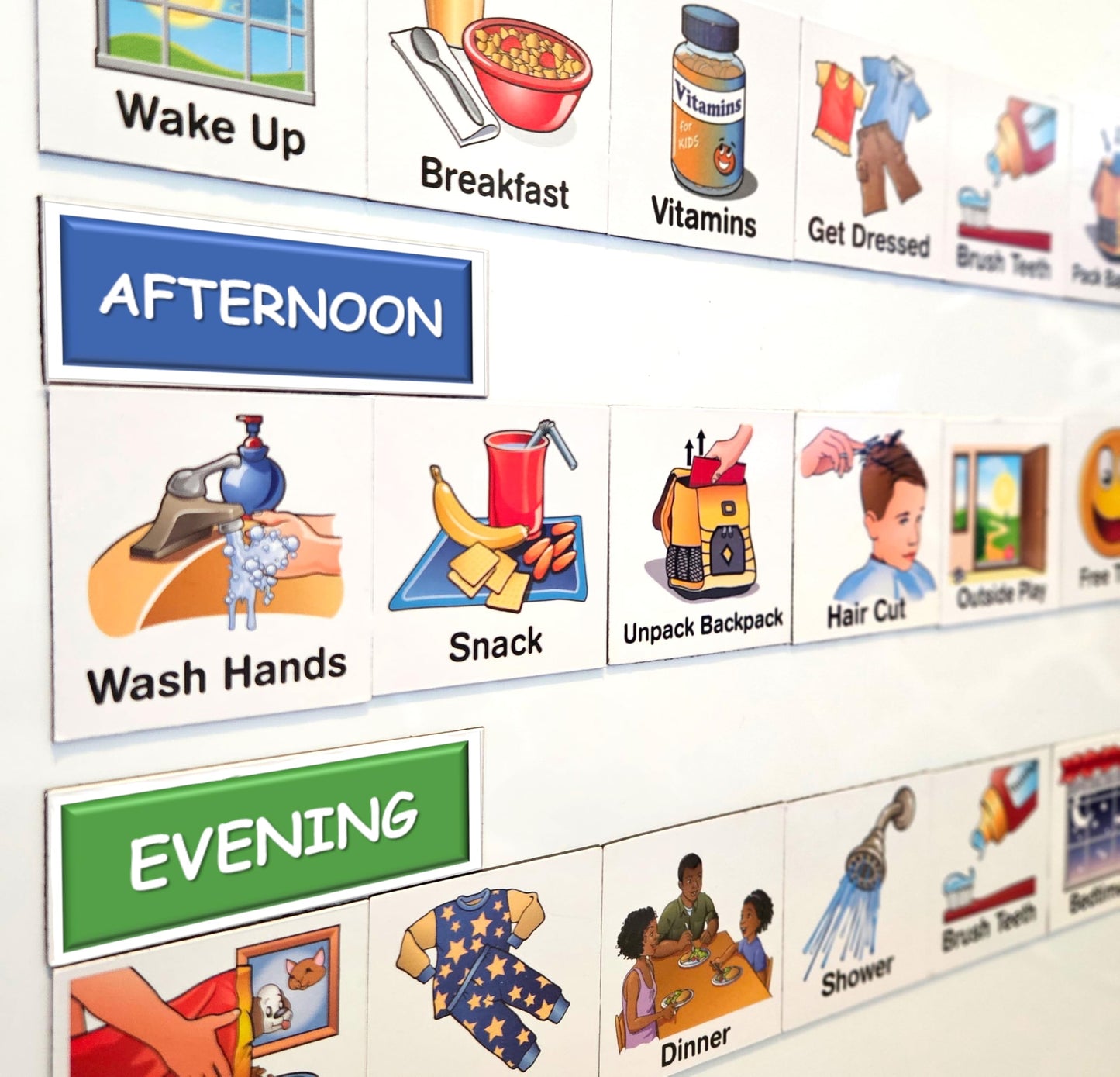 SchKIDules 153 pc Daily Visual Schedule Magnets for Kids | Routines & Behavior Support