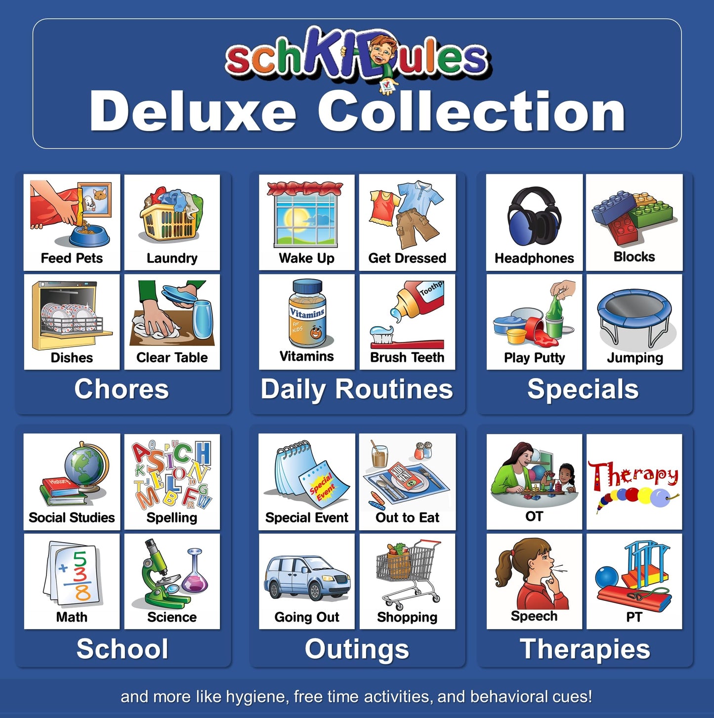 SchKIDules 153 pc Daily Visual Schedule Magnets for Kids | Routines & Behavior Support