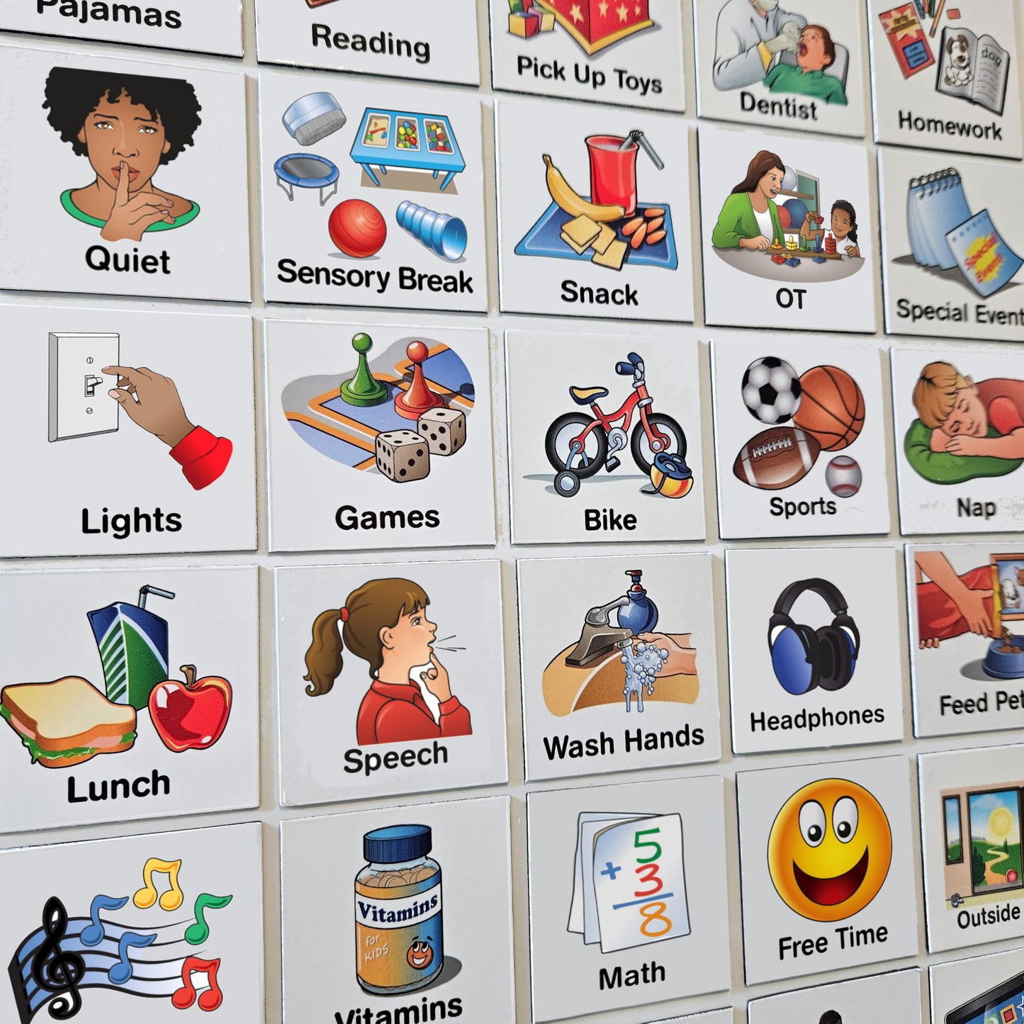 SchKIDules 153 pc Daily Visual Schedule Magnets for Kids | Routines & Behavior Support