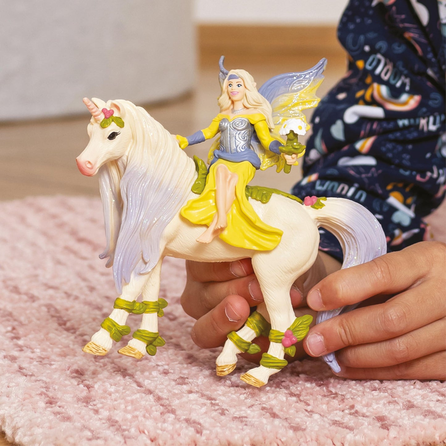 Schleich Bayala Fairy Sera with Blossom Unicorn – Unicorn & Fairy Figurine Set for Kids 5+