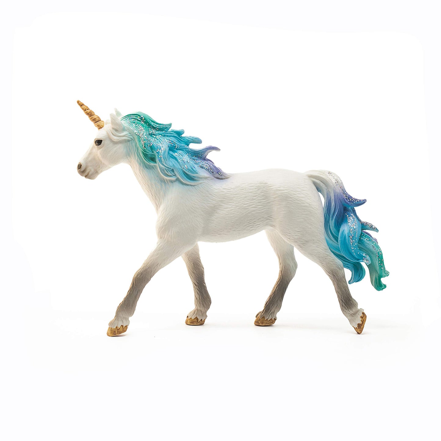Schleich bayala Sea Unicorn Stallion with Gems – Blue & Purple Fantasy Figurine for Kids Age 5+