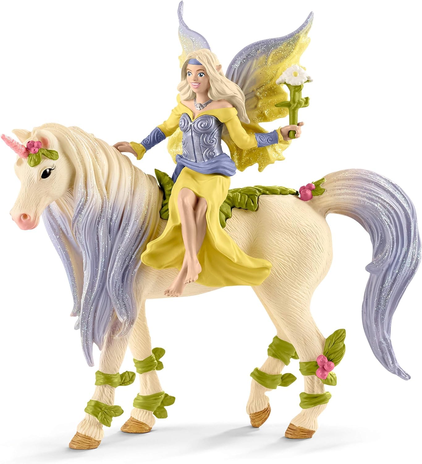 Schleich Bayala Fairy Sera with Blossom Unicorn – Unicorn & Fairy Figurine Set for Kids 5+