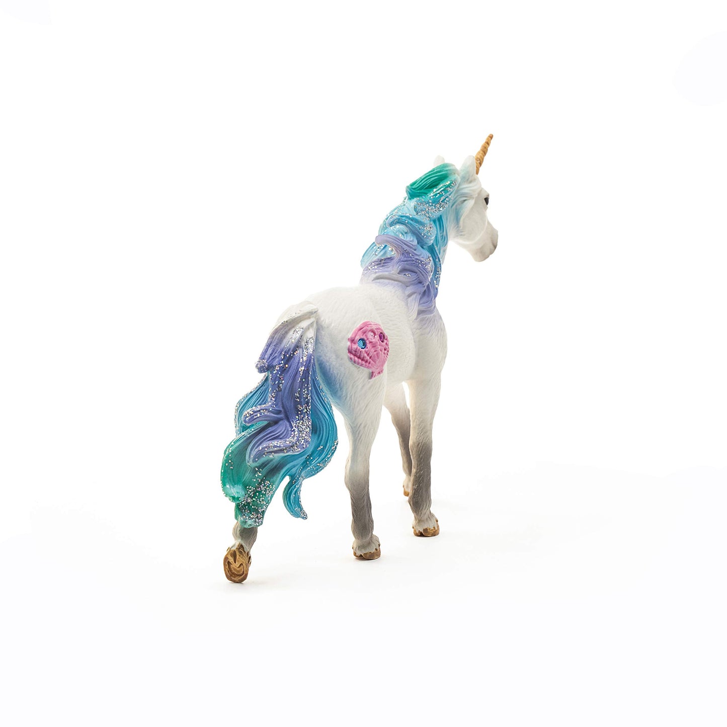 Schleich bayala Sea Unicorn Stallion with Gems – Blue & Purple Fantasy Figurine for Kids Age 5+