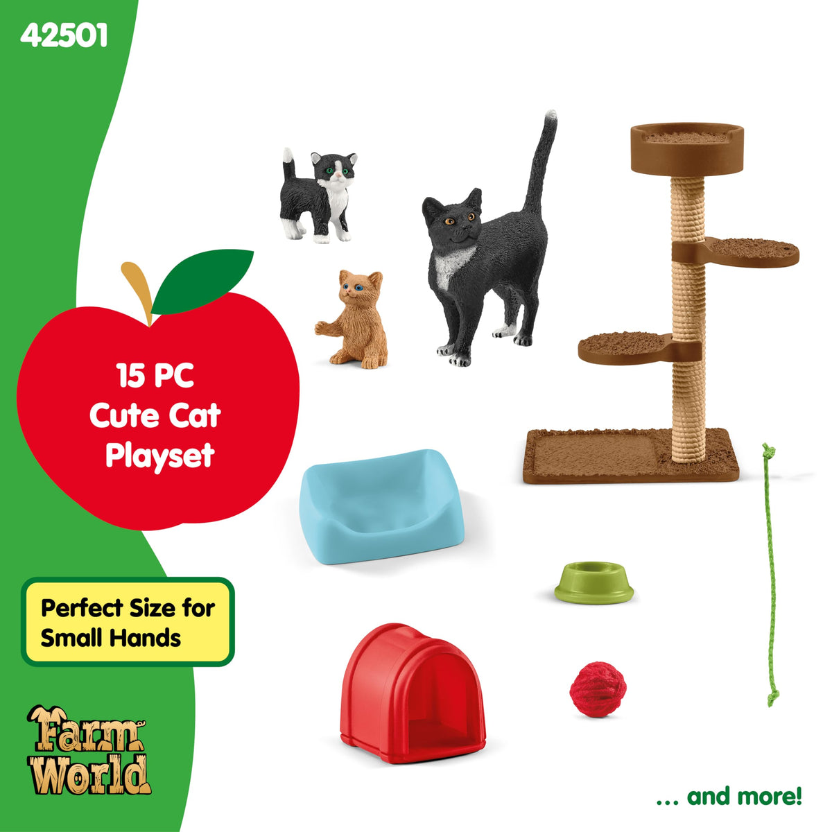 Schleich Playtime for Cute Cats – 9-Piece Cat Playset