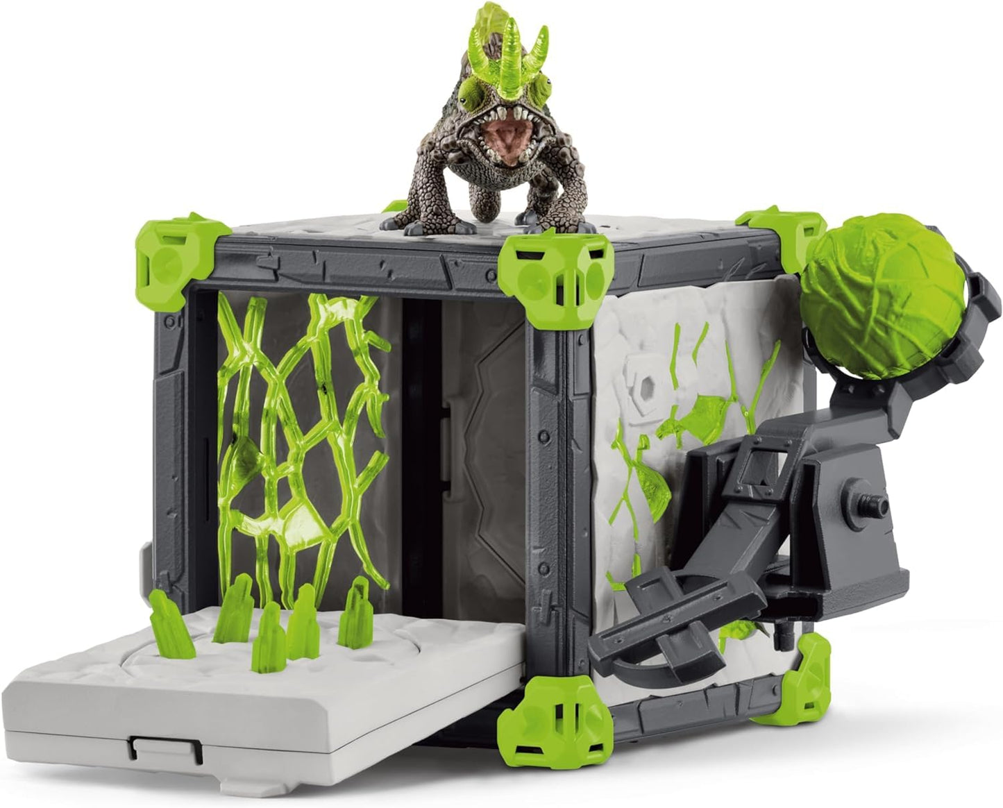 Schleich Eldrador Creatures Stone Battle Cave Playset – 34-Piece Chameleon Fortress