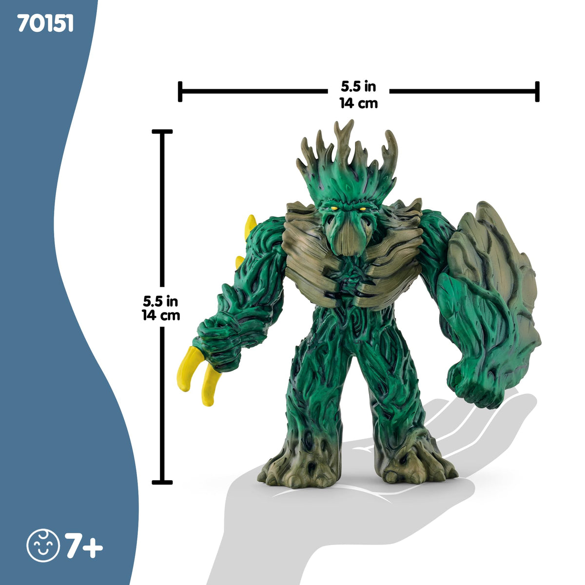 Schleich Eldrador Jungle Emperor – 6” Tree Beast with Movable Arms & Shield | 70151