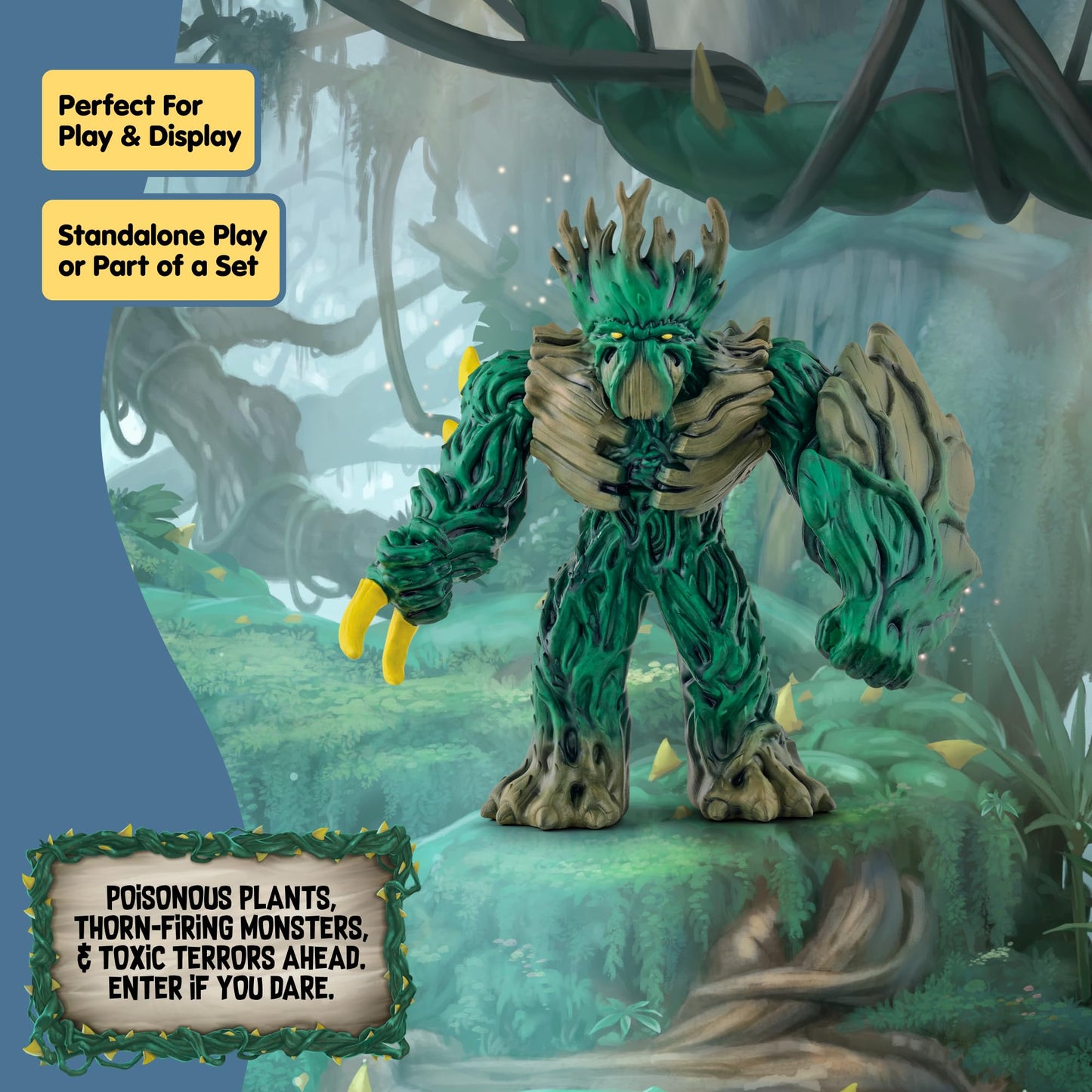 Schleich Eldrador Jungle Emperor – 6” Tree Beast with Movable Arms & Shield | 70151