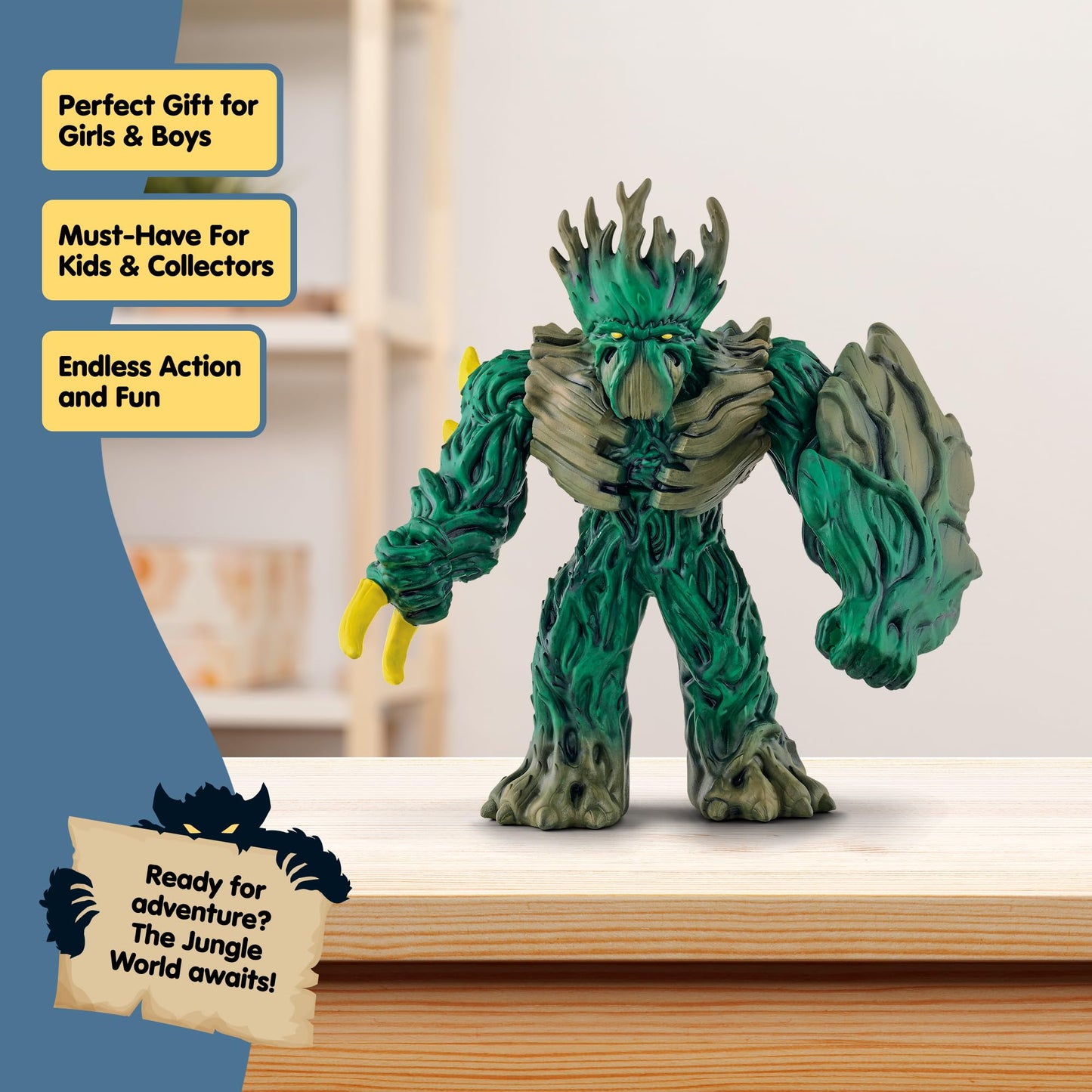 Schleich Eldrador Jungle Emperor – 6” Tree Beast with Movable Arms & Shield | 70151