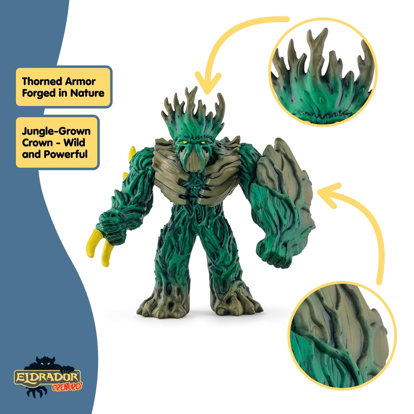 Schleich Eldrador Jungle Emperor – 6” Tree Beast with Movable Arms & Shield | 70151