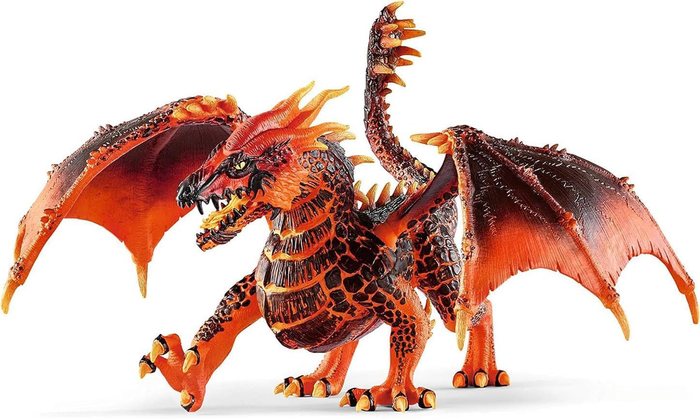 Schleich Eldrador Creatures Lava Dragon Toy – 8-Inch Moveable Wings Figure (70138)