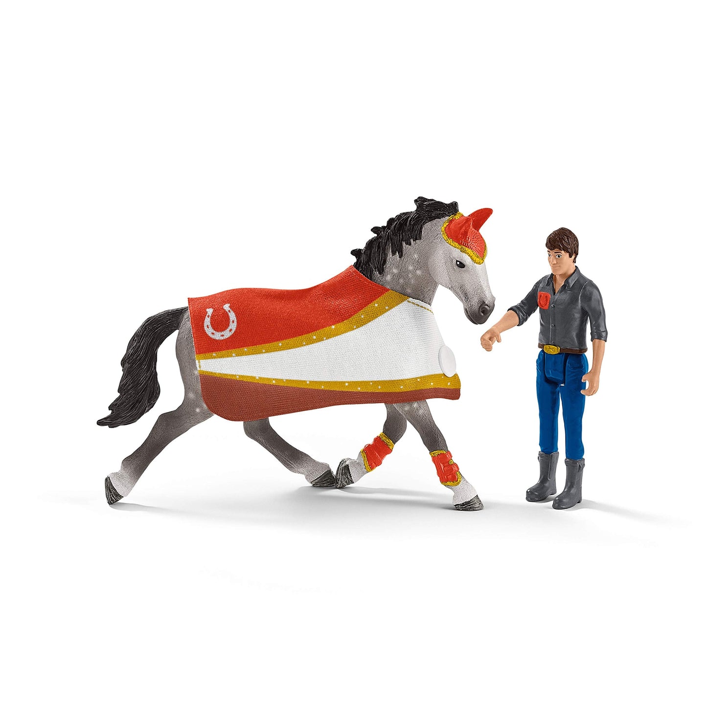 Schleich HORSE CLUB Mia's Vaulting Set – 18-Piece Horse Play Set for Kids 5-12