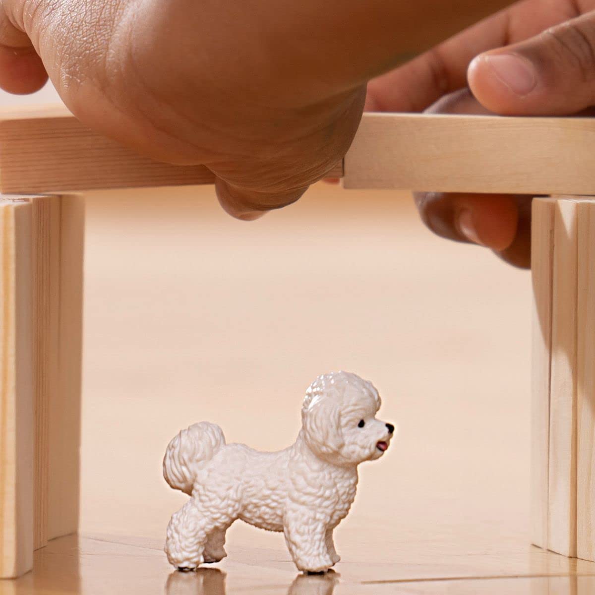 Schleich Farm World Bichon Frise Figurine – Realistic Farm Animal Toy for Ages 3+