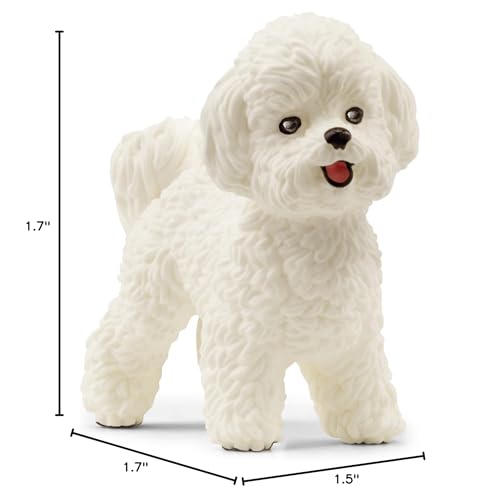 Schleich Farm World Bichon Frise Figurine – Realistic Farm Animal Toy for Ages 3+