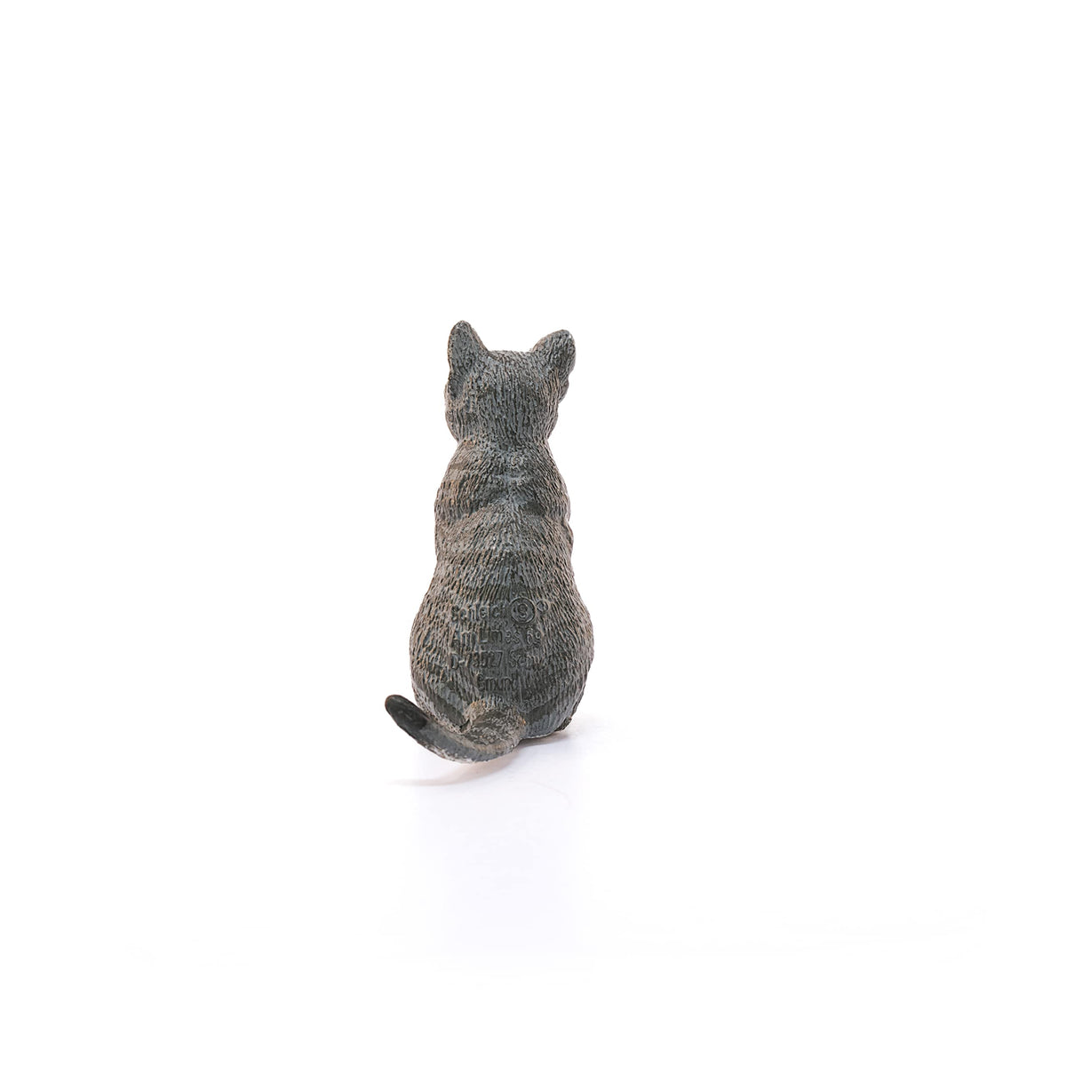 Schleich Farm World Cat Figurine – Realistic Gray & White Kitty Toy for Ages 3+