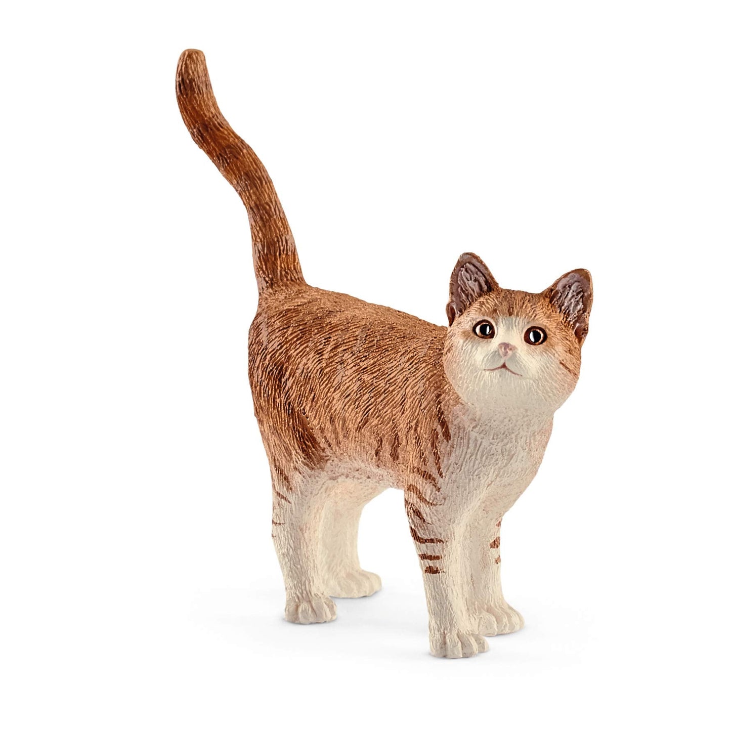 Schleich Farm World Orange & White Tabby Cat Toy – Realistic Farm Figurine for Kids 3+