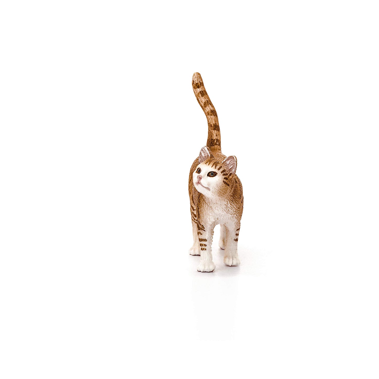 Schleich Farm World Orange & White Tabby Cat Toy – Realistic Farm Figurine for Kids 3+