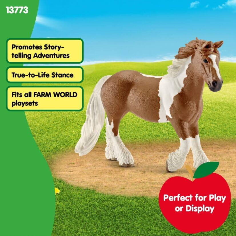 Schleich Farm World Realistic Tinker Mare Horse Figurine – Detailed, Durable Farm Toy for Kids 3+