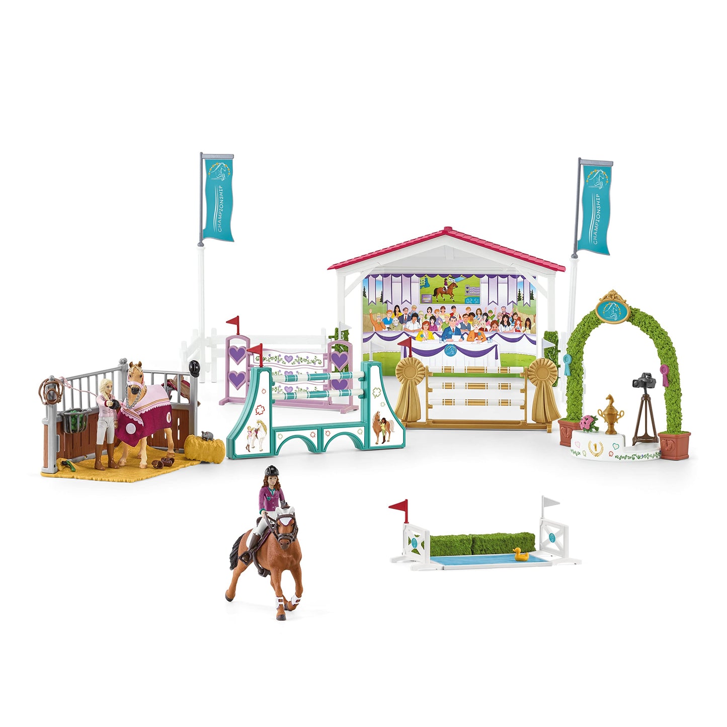 Schleich Horse Club Friendship Horse Tournament – 86-Piece Playset for Ages 5-12