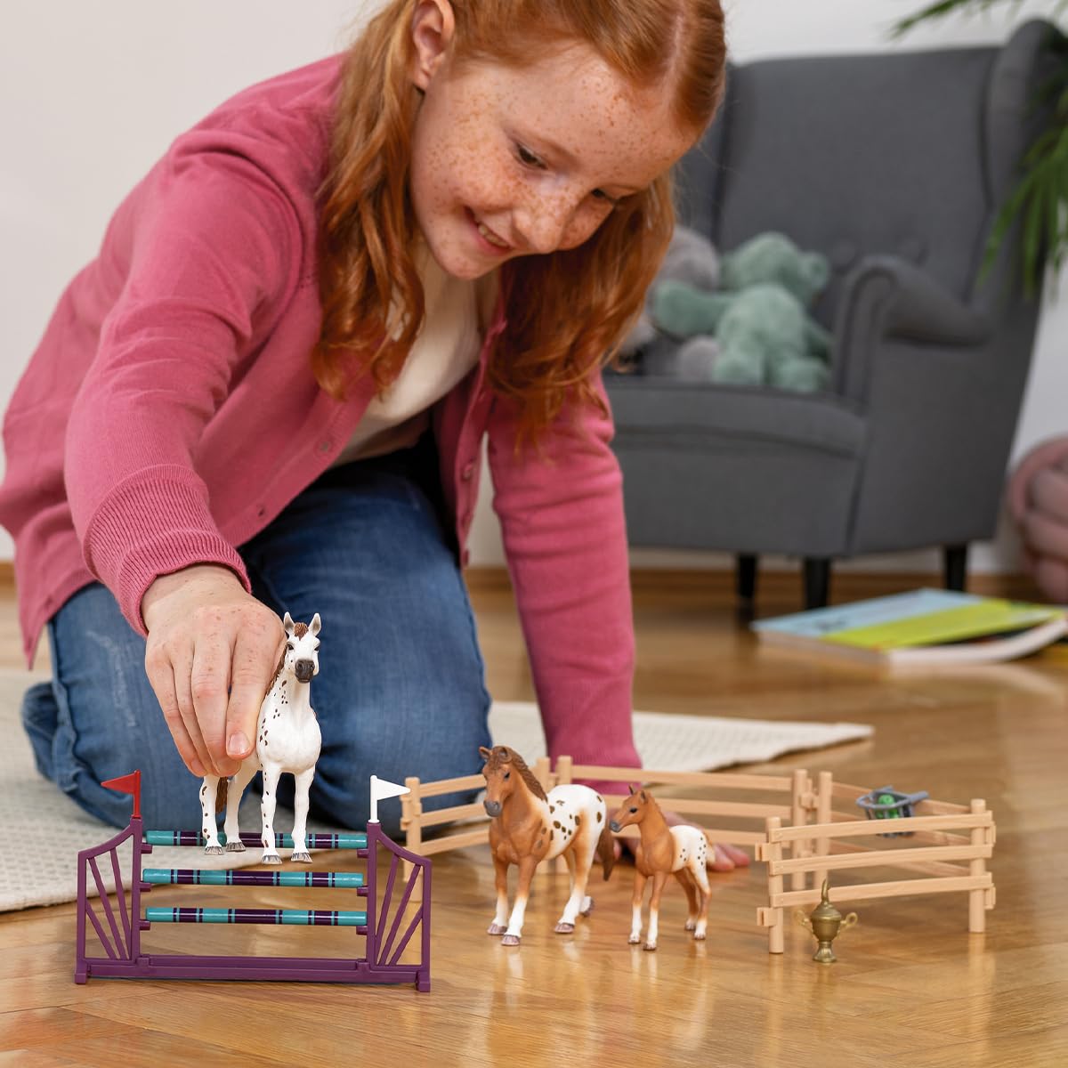 Schleich Horse Club: Lisa's Tournament Training with Appaloosas (11-Piece) – Ages 5+