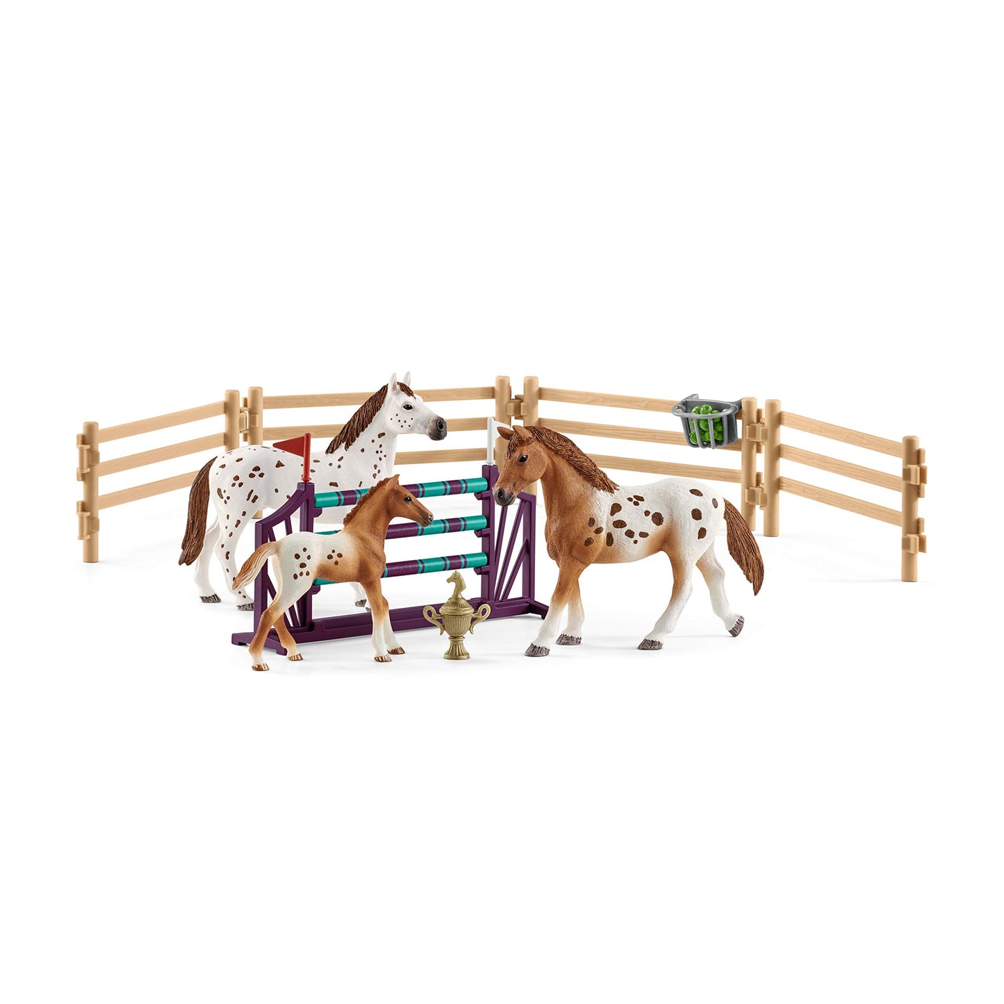 Schleich Horse Club: Lisa's Tournament Training with Appaloosas (11-Piece) – Ages 5+