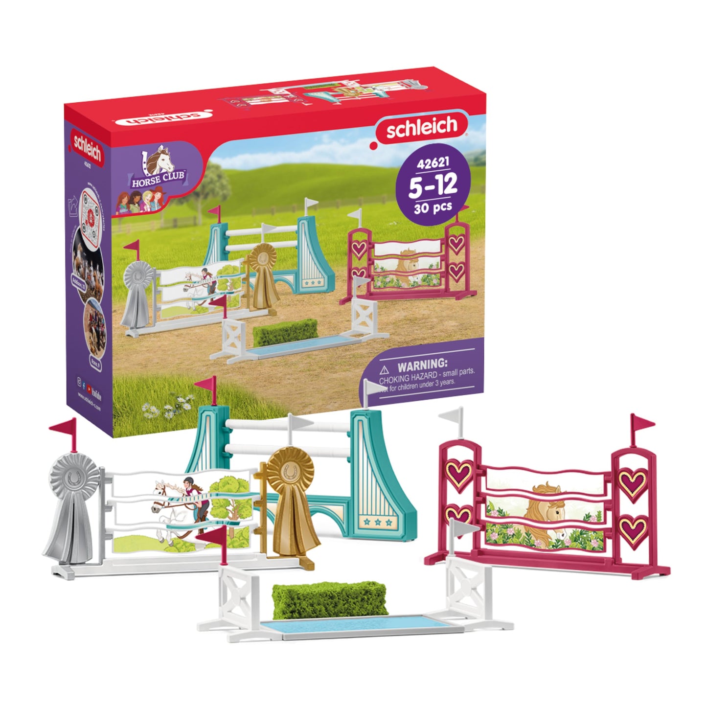 Schleich Horse Club Obstacle Accessory Set – Playsets for Horses, Ages 5+