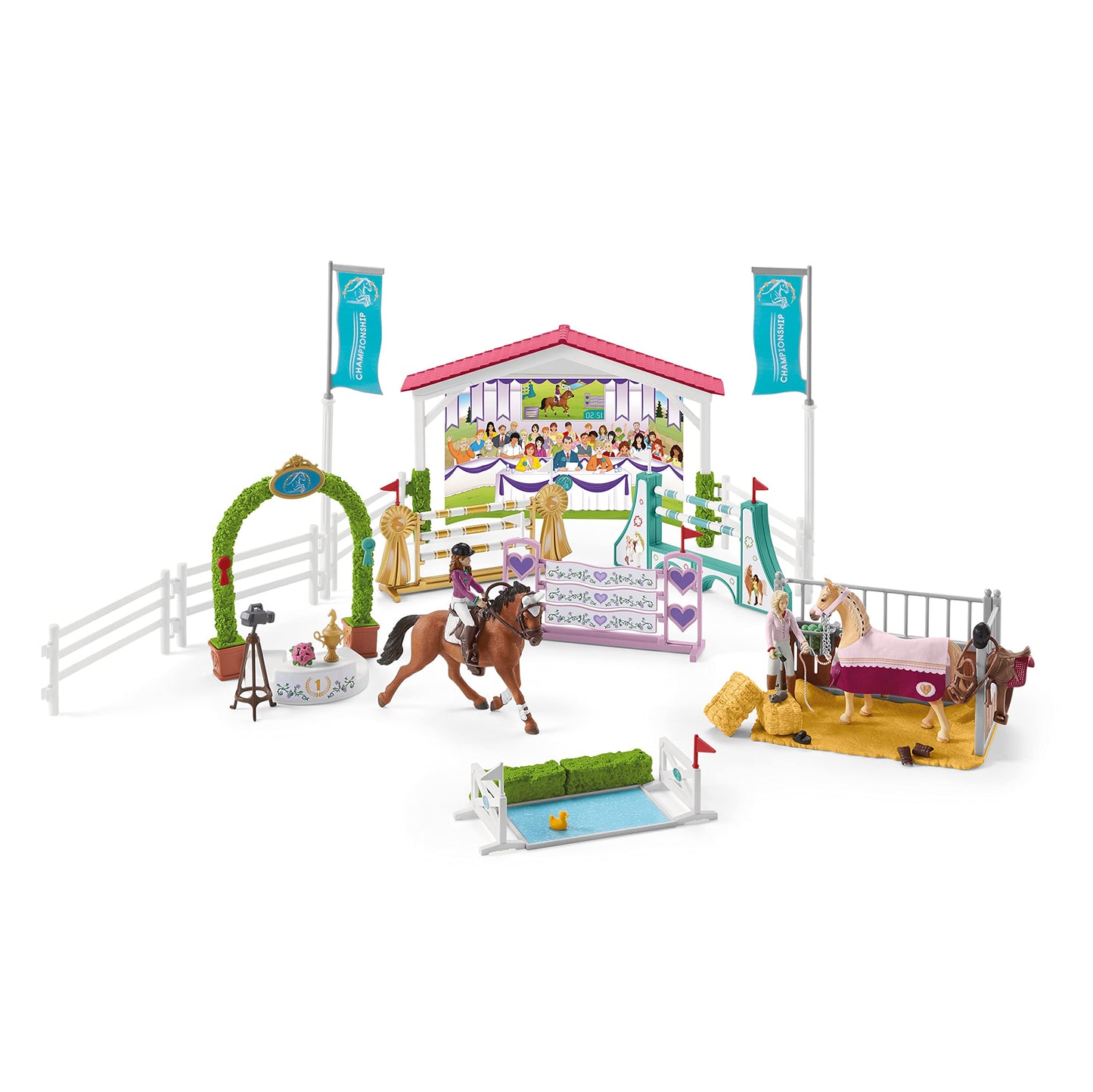 Schleich Horse Club Friendship Horse Tournament – 86-Piece Playset for Ages 5-12