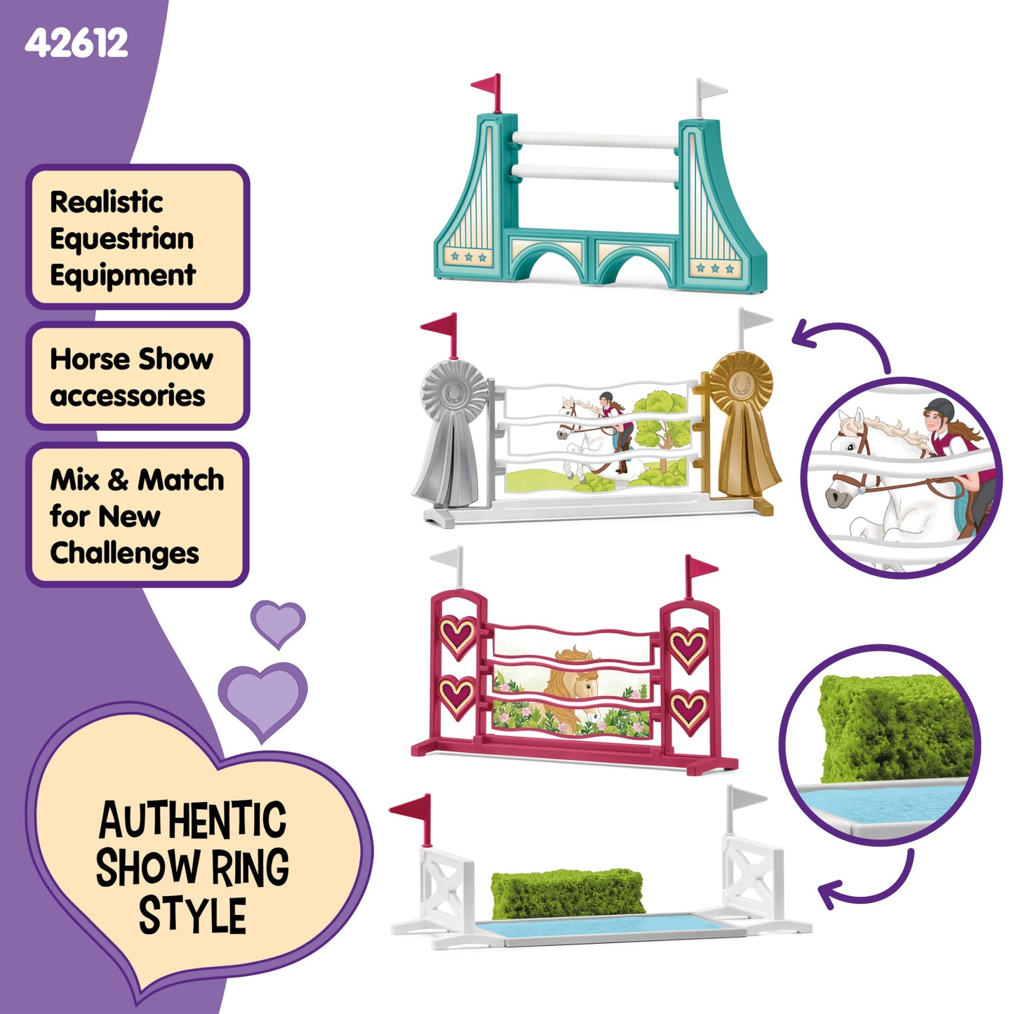 Schleich Horse Club Obstacle Accessory Set – Playsets for Horses, Ages 5+
