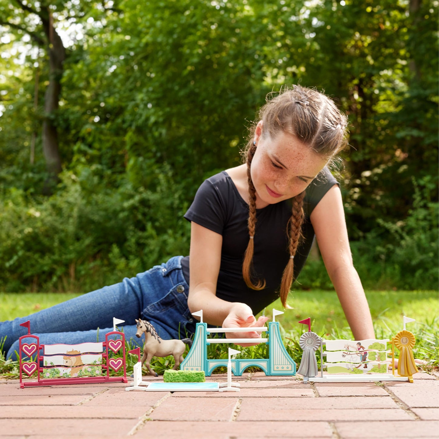 Schleich Horse Club Obstacle Accessory Set – Playsets for Horses, Ages 5+