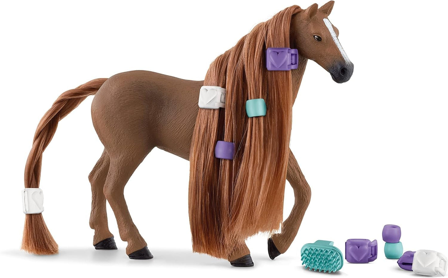 Schleich Horse Club Sofia's Beauties English Thoroughbred Mare – Brushable Mane & Tail, 14-Piece Set (Ages 4+)