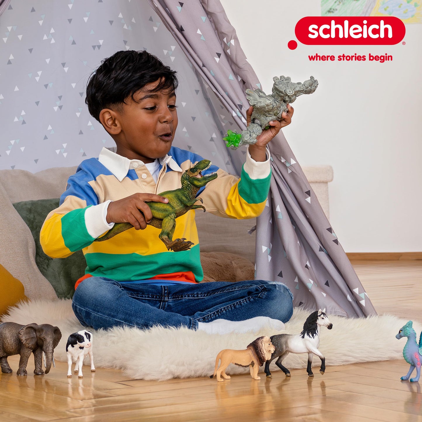 Schleich Horse Club 86-Piece Friendship Horse Tournament Playset – Arabian & Trakehner Mares + Dolls