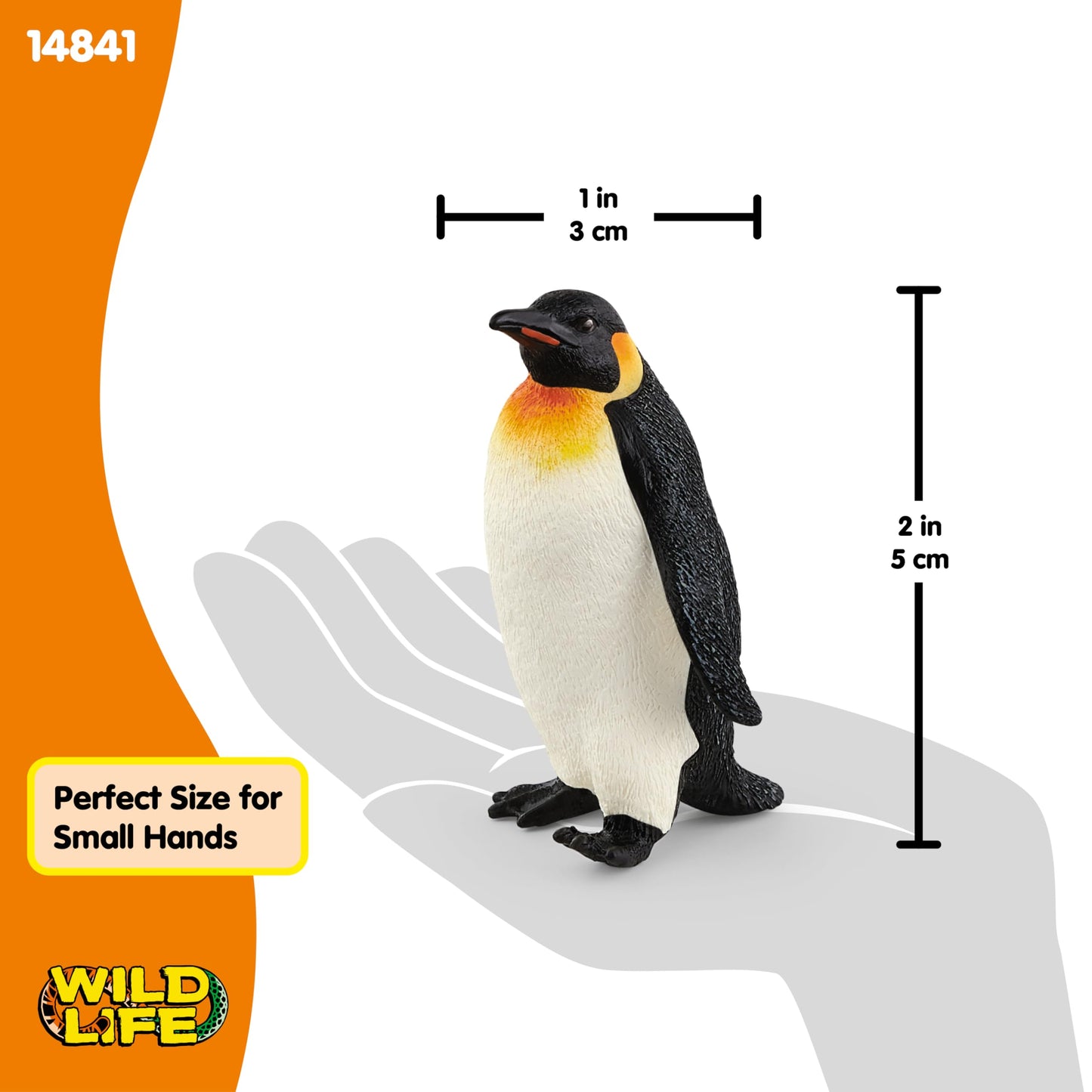 Schleich Wild Life Emperor Penguin Figurine | Realistic Toy for Ages 3+