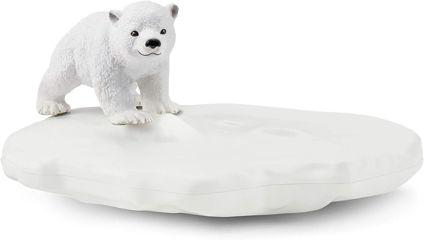 Schleich Wild Life Polar Playground — 4pc Polar Bear Cub & Narwhal Figures