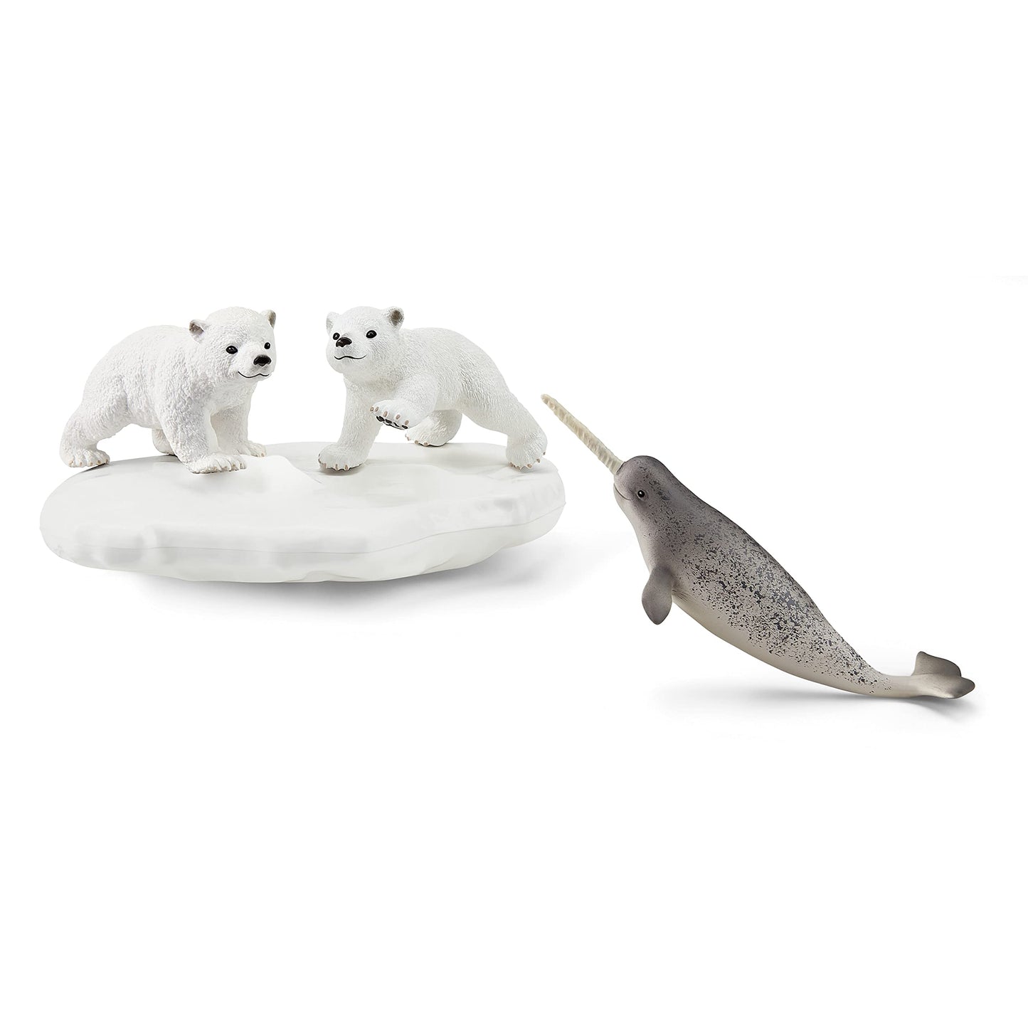 Schleich Wild Life Polar Playground 4-Piece Playset | Realistic Animals & Vehicles for Kids 3-8