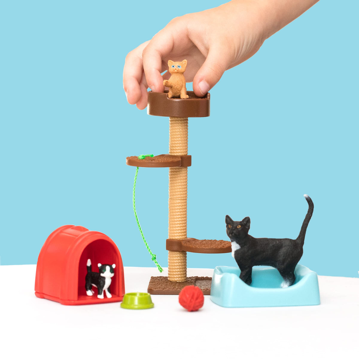 Schleich Playtime for Cute Cats – 9-Piece Cat Playset