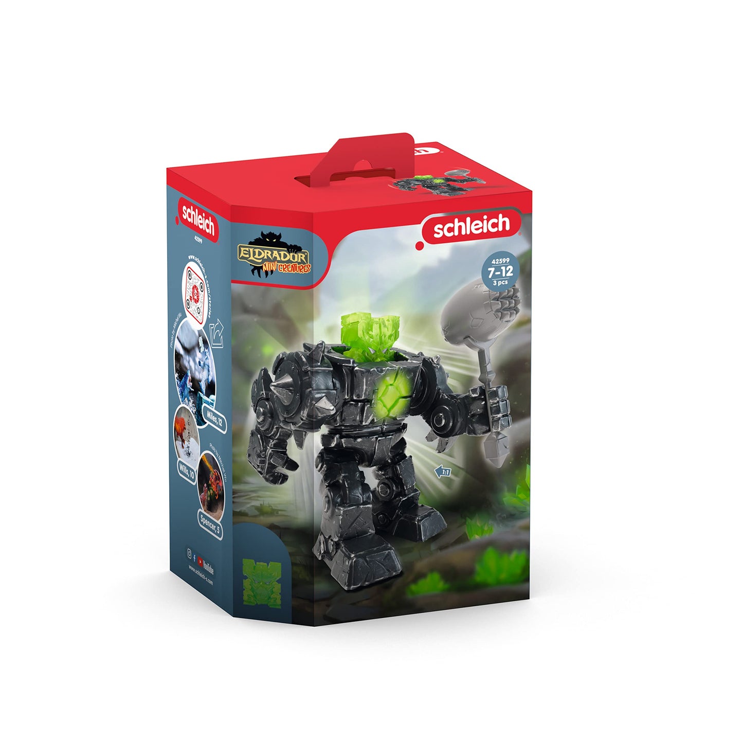 Schleich Eldrador Shadow Stone Battle Robot – 3-Piece Mini Creatures Toy (Ages 7+)