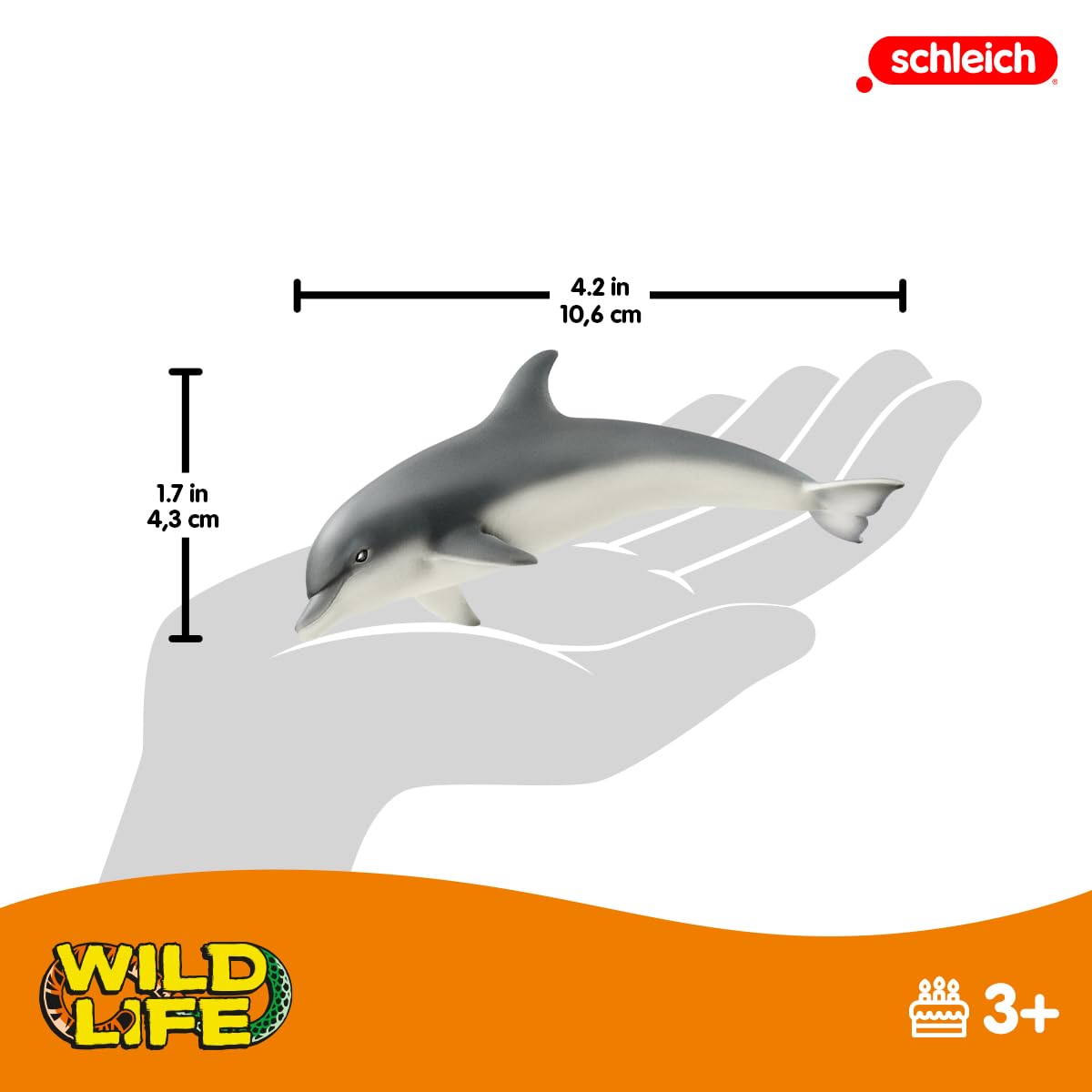 Schleich Wild Life Realistic Dolphin Figurine – Educational, Durable Toy for Kids 3+