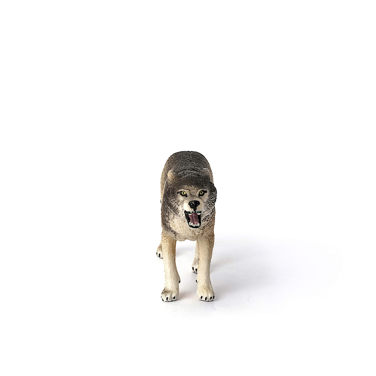 Schleich Wild Life Prowling Gray Wolf Figurine – Realistic Forest Animal Toy for Kids 3+